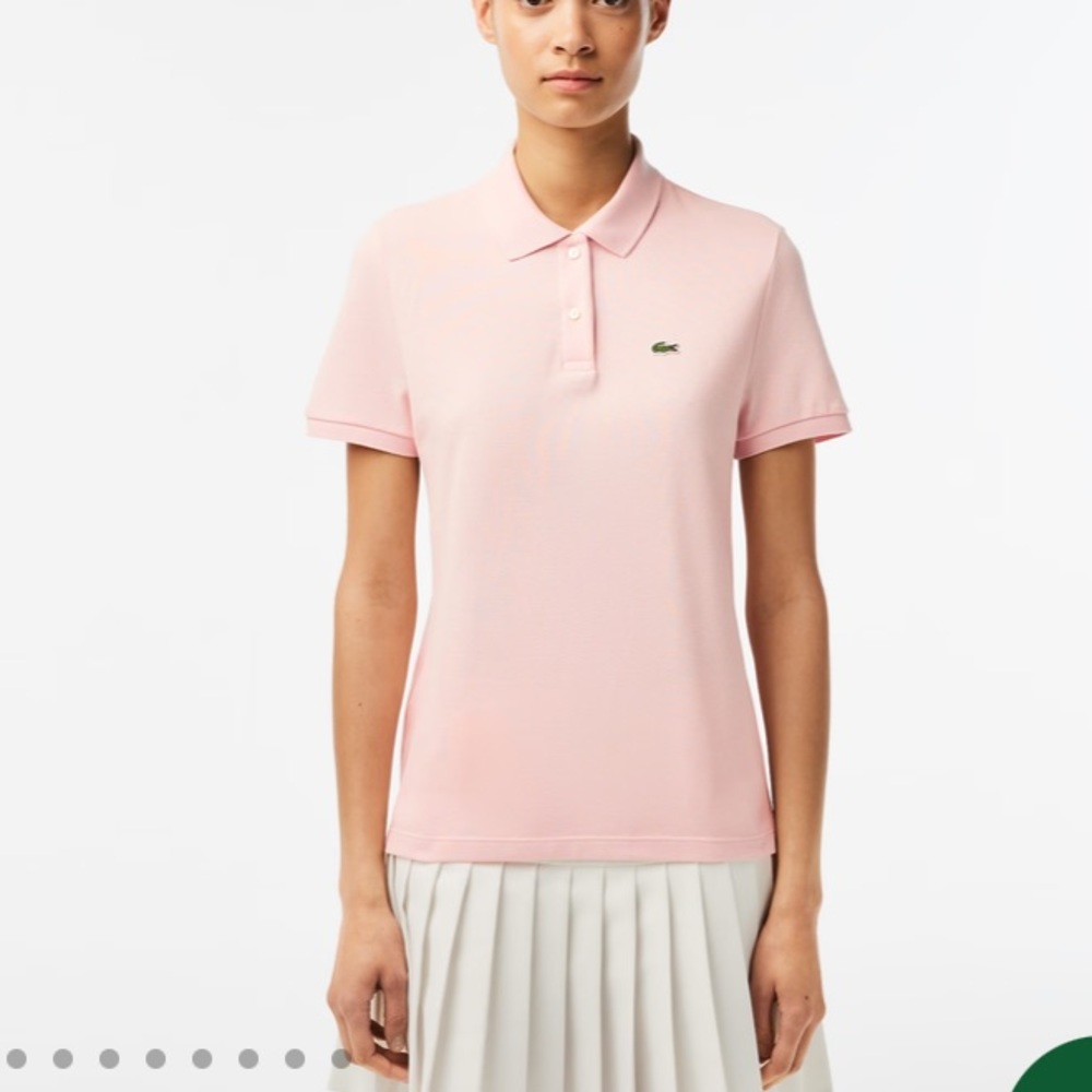 Lacoste light pink polo